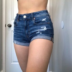 american eagle high waisted shorts